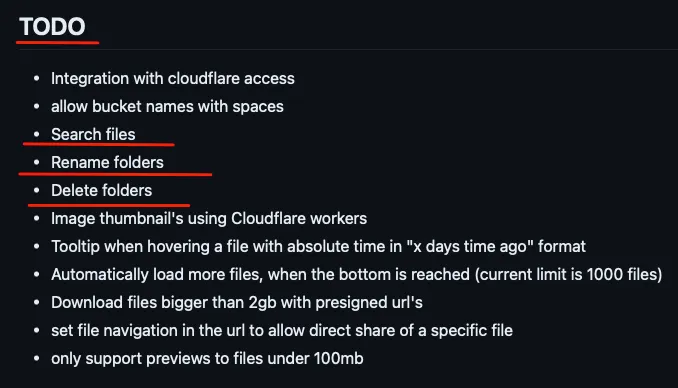不能重命名文件夹……cloudflare的各类项目还是新了,成熟的项目不多,需要时间、很多很多时间
