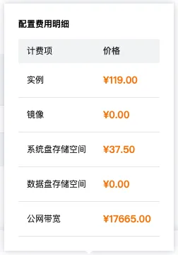 看看这配置费用,仅仅是配置,就敢要这个价格,这些云厂商都该玩球